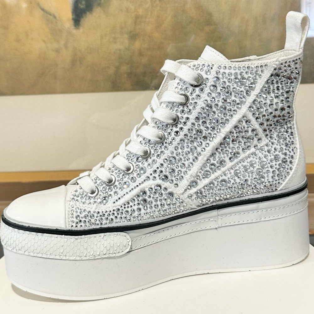 🌹ZIGI🌹 Carmensa-2 Embellished Platform High Top Sneaker Size: 8 - Picture 6 of 14